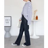 裾スリット コットンデニムフレアパンツ | atONE | 詳細画像40 