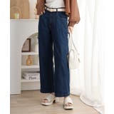 コットンデニムワイドパンツ | atONE | 詳細画像15 