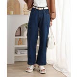 コットンデニムワイドパンツ | atONE | 詳細画像16 