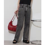 コットンデニムワイドパンツ | atONE | 詳細画像1 