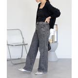 コットンデニムワイドパンツ | atONE | 詳細画像47 