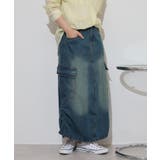 デニムカーゴスカート | atONE | 詳細画像2