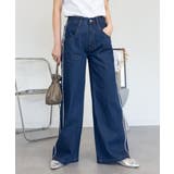 サイドフリンジワイドデニム | atONE | 詳細画像14 