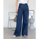 サイドフリンジワイドデニム | atONE | 詳細画像15 