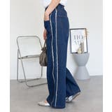 サイドフリンジワイドデニム | atONE | 詳細画像19 