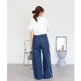 サイドフリンジワイドデニム | atONE | 詳細画像25 