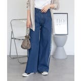 サイドフリンジワイドデニム | atONE | 詳細画像26 