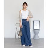 サイドフリンジワイドデニム | atONE | 詳細画像32 