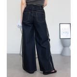 サイドフリンジワイドデニム | atONE | 詳細画像42 