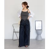 サイドフリンジワイドデニム | atONE | 詳細画像45 