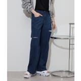 デニムダメージストレートパンツ | atONE | 詳細画像19