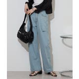 デニムダメージストレートパンツ | atONE | 詳細画像1