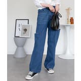 デニムダメージストレートパンツ | atONE | 詳細画像35