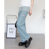 デニムダメージストレートパンツ | atONE | 詳細画像47