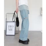 デニムダメージストレートパンツ | atONE | 詳細画像48