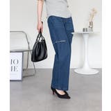 デニムダメージストレートパンツ | atONE | 詳細画像58