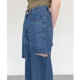 デニムダメージストレートパンツ | atONE | 詳細画像73