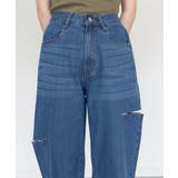 デニムダメージストレートパンツ | atONE | 詳細画像75