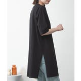 ５分袖サイドスリットロングTシャツ | atONE | 詳細画像11 