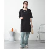 ５分袖サイドスリットロングTシャツ | atONE | 詳細画像19 