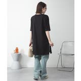 ５分袖サイドスリットロングTシャツ | atONE | 詳細画像22 