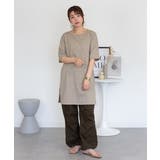 ５分袖サイドスリットロングTシャツ | atONE | 詳細画像33 