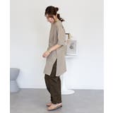 ５分袖サイドスリットロングTシャツ | atONE | 詳細画像37 