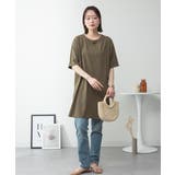 ５分袖サイドスリットロングTシャツ | atONE | 詳細画像51 