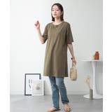 ５分袖サイドスリットロングTシャツ | atONE | 詳細画像52 