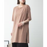 ５分袖サイドスリットロングTシャツ | atONE | 詳細画像55 