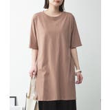 ５分袖サイドスリットロングTシャツ | atONE | 詳細画像57 