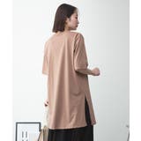 ５分袖サイドスリットロングTシャツ | atONE | 詳細画像62 
