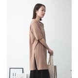 ５分袖サイドスリットロングTシャツ | atONE | 詳細画像64 