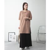 ５分袖サイドスリットロングTシャツ | atONE | 詳細画像67 