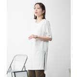 ５分袖サイドスリットロングTシャツ | atONE | 詳細画像77 