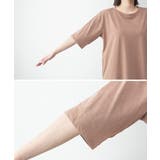 ５分袖サイドスリットロングTシャツ | atONE | 詳細画像91 