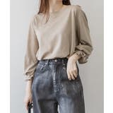 グレーベージュ | タックスリーブカットソー | atONE