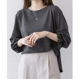 チャコールグレー | タックスリーブカットソー | atONE