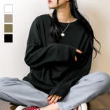 ブラック | ドルマンスリーブテールカットワイドロングカットソー | atONE