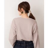 プリントTシャツ 長袖 カットソー レディース カジュアル ワイドアーム | atONE | 詳細画像24