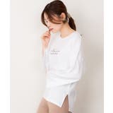 プリントTシャツ 長袖 カットソー レディース カジュアル ワイドアーム | atONE | 詳細画像30