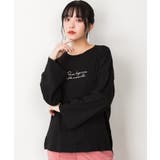 プリントTシャツ 長袖 カットソー レディース カジュアル ワイドアーム | atONE | 詳細画像34