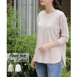 BLACK | ラウンドヘム サイドスリット ロングTシャツ | atONE