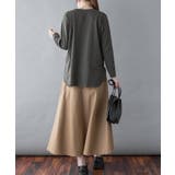 ラウンドヘム サイドスリット ロングTシャツ | atONE | 詳細画像39 