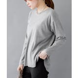ラウンドヘム サイドスリット ロングTシャツ | atONE | 詳細画像31 