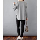 ラウンドヘム サイドスリット ロングTシャツ | atONE | 詳細画像34 