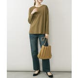 ラウンドヘム サイドスリット ロングTシャツ | atONE | 詳細画像43 