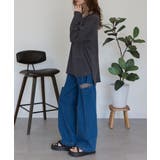 【レイヤードにもオススメ】ラウンドヘム サイドスリット ロングTシャツ | atONE | 詳細画像18 