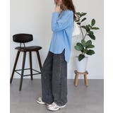 【レイヤードにもオススメ】ラウンドヘム サイドスリット ロングTシャツ | atONE | 詳細画像34 