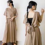 ココア | バックオープンカシュクールカットワンピース | atONE